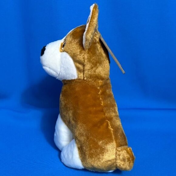 BRAND NEW ~ NWT  CORGI TYPE / HUSKY TYPE DOG PLUSH CHEW / PLAY TOY WITH SQUEAKER - Picture 7 of 16